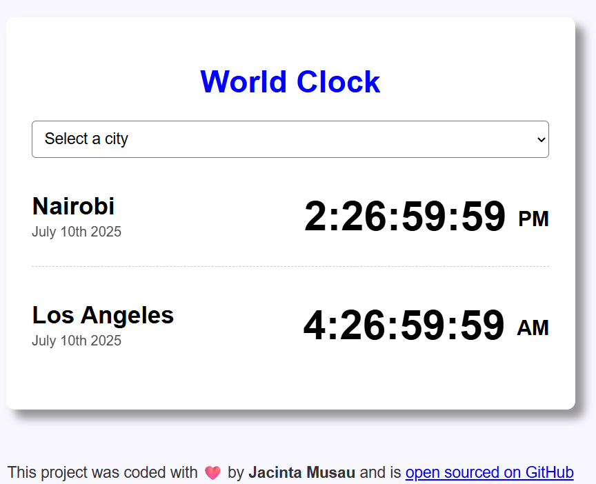 World clock
